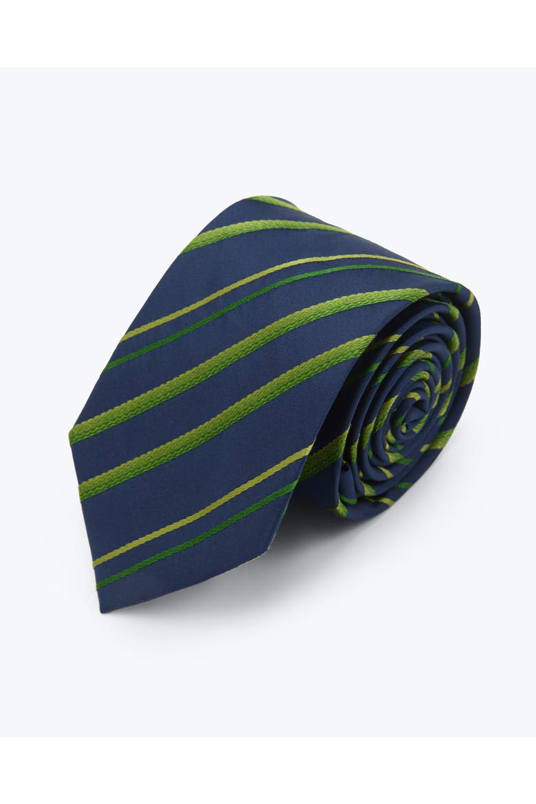 Diagonal Striped Silk Jacquard Tie, Main, color, Navy