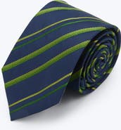 Knottery & Co Diagonal Striped Silk Jacquard Tie