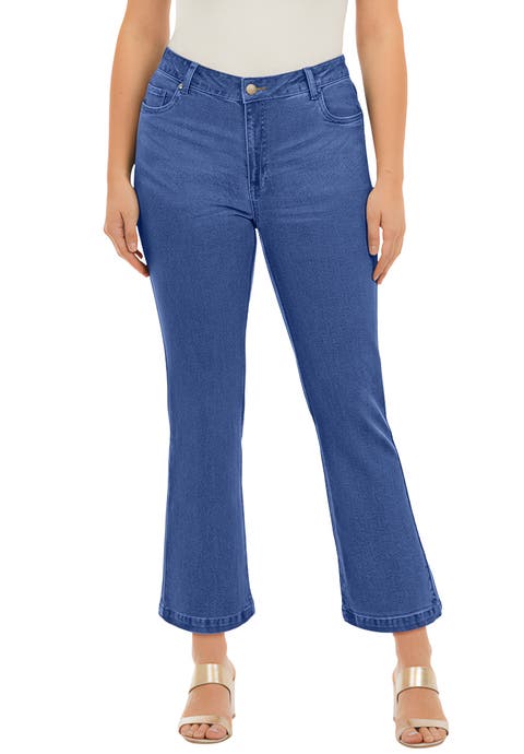Plus Size Classic Stretch High Rise Kick Flare Cropped Jean (plus)
