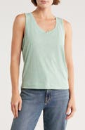 Democracy Notched Scoop Neck Tank Top