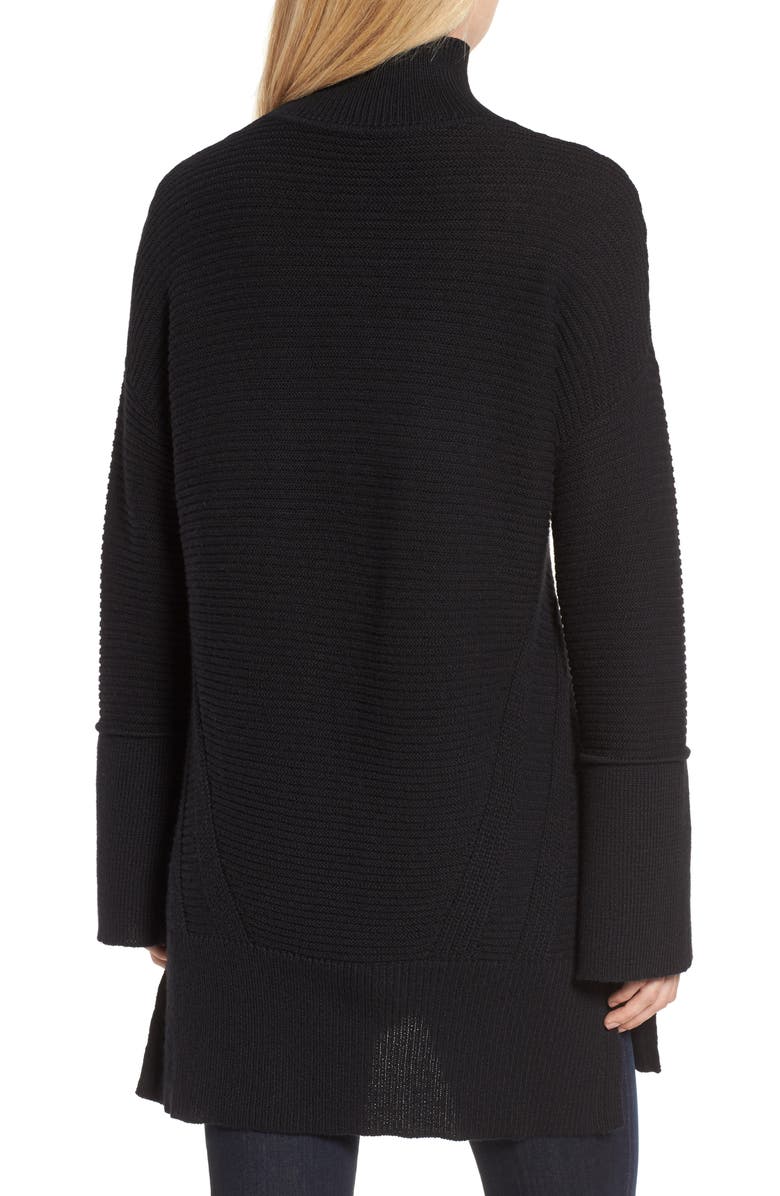 Caslon<sup>®</sup> Ribbed Turtleneck Tunic Sweater, Alternate, color, 