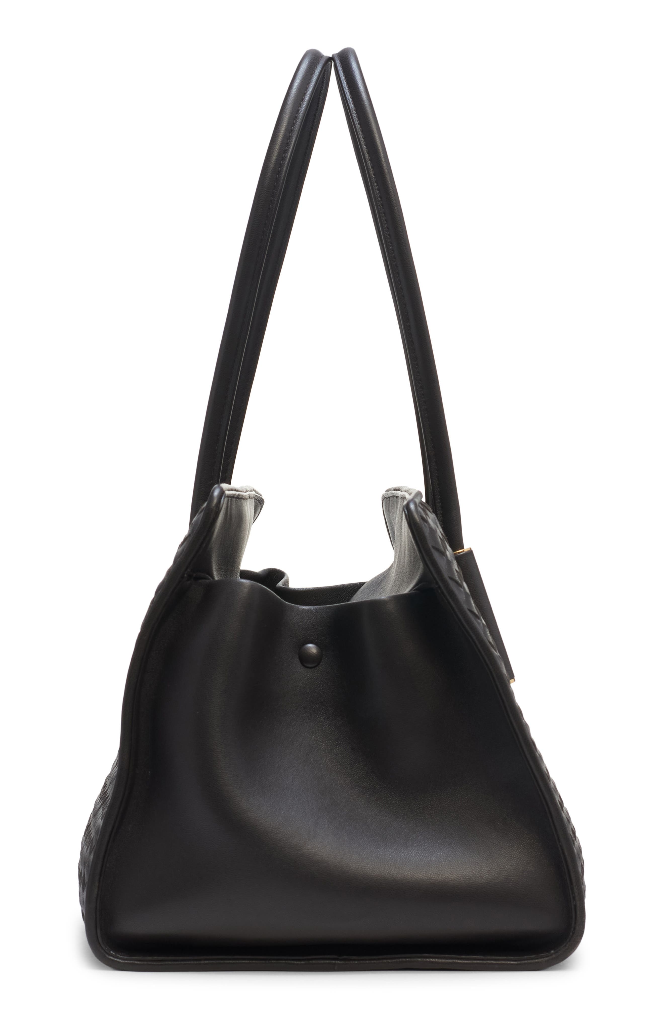 Bottega Veneta Barbara Intrecciato Leather Tote, Alternate, color, 1007 Black-Brass Vibrato