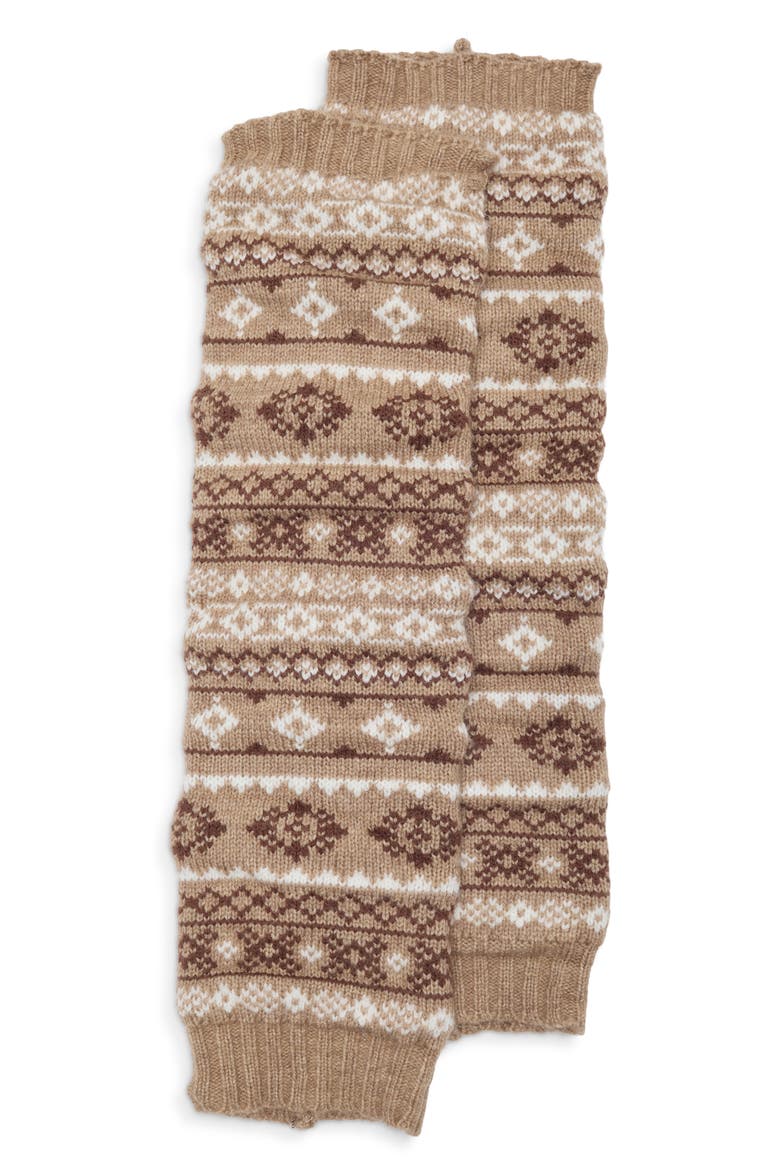 Fair Isle Leg Warmer, Main, color, TAUPE