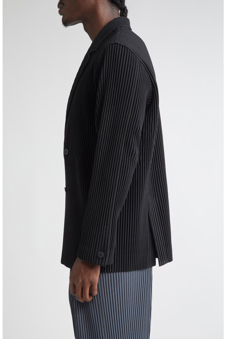 Tailored Pleats 1 Double Breasted Jacket, Alternate, color, BLACK