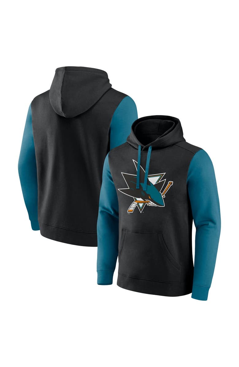 FANATICS Men's Fanatics  Black San Jose Sharks Team Pullover Hoodie, Main, color, 