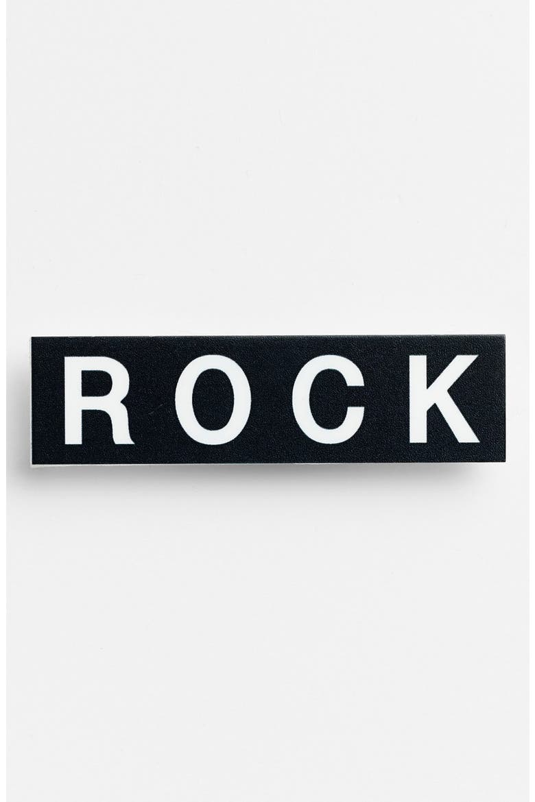 Couture 'Rock' Pin, Main, color, BLACK WHITE