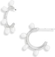 Kendra Scott Leighton Faux Pearl Huggie Hoop Earrings