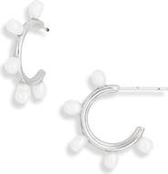 Kendra Scott Leighton Faux Pearl Huggie Hoop Earrings
