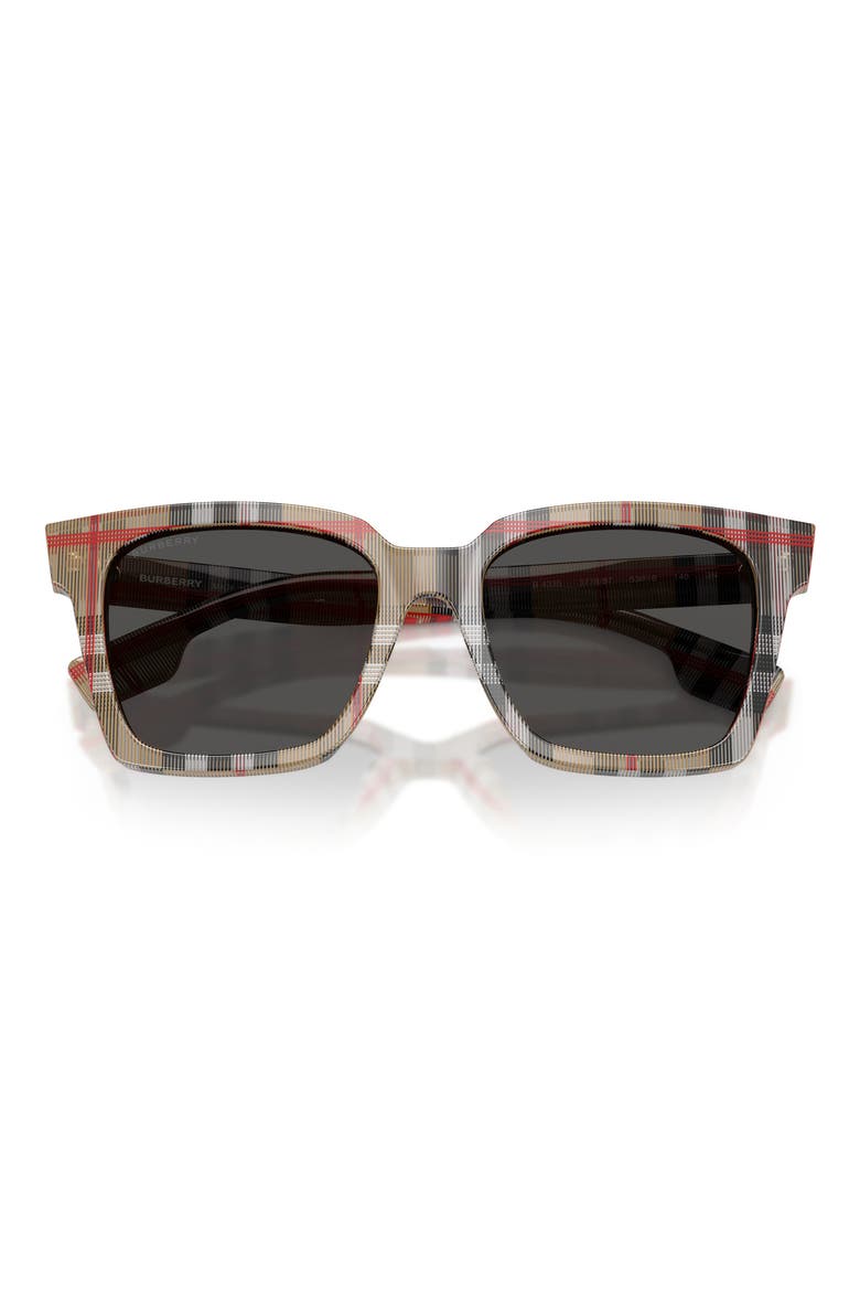 53mm Square Sunglasses, Alternate, color, VINTAGE CHECK/ DARK GREY