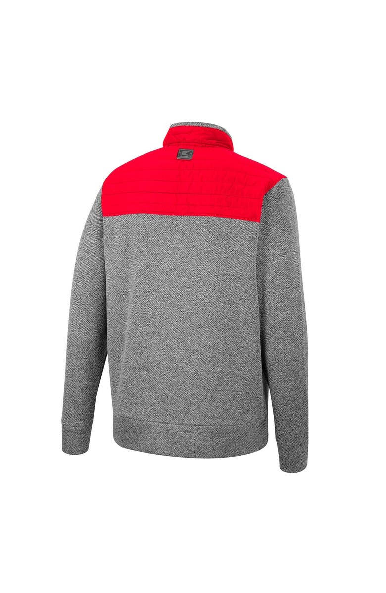 COLOSSEUM Men's Colosseum Gray/Red Maryland Terrapins Putter Herringbone Full-Zip Jacket, Alternate, color, 