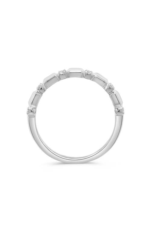 H.j. Namdar 14k White Gold Diamond Bar Cushion Band Ring In Gold