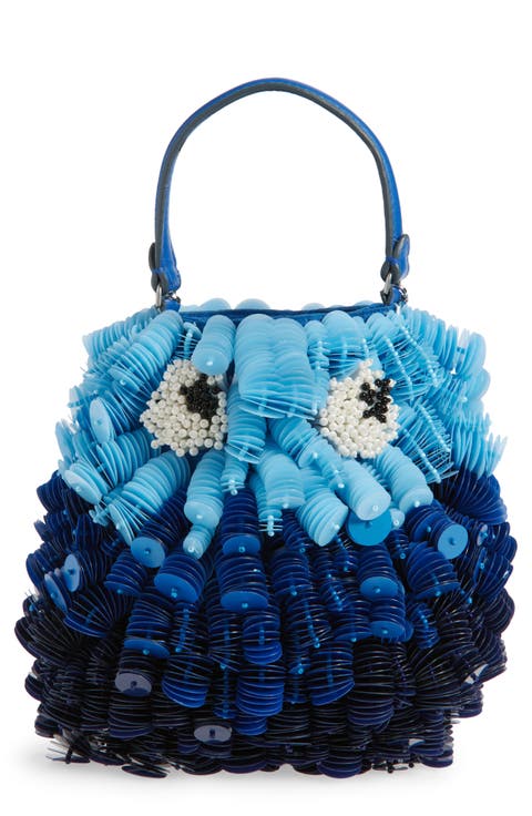 Sea Urchin Paillette Embellished Clutch
