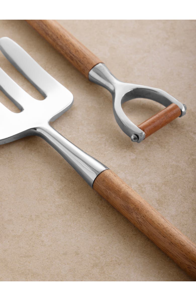 GAURI KOHLI Narvik Salad Servers, Set of 2, Alternate, color, Brown