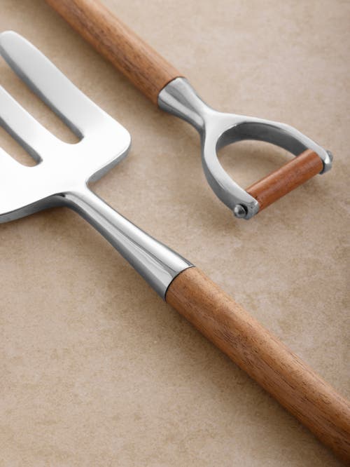 Gauri Kohli Narvik Salad Servers, Set Of 2 In Brown