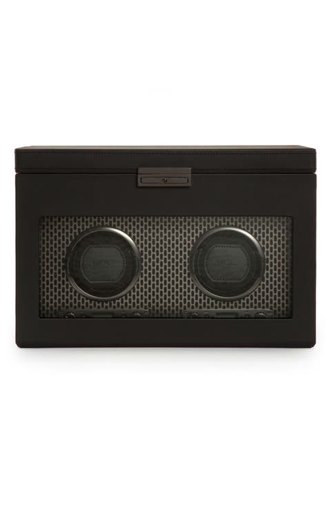 Axis Double Watch Winder with Storage