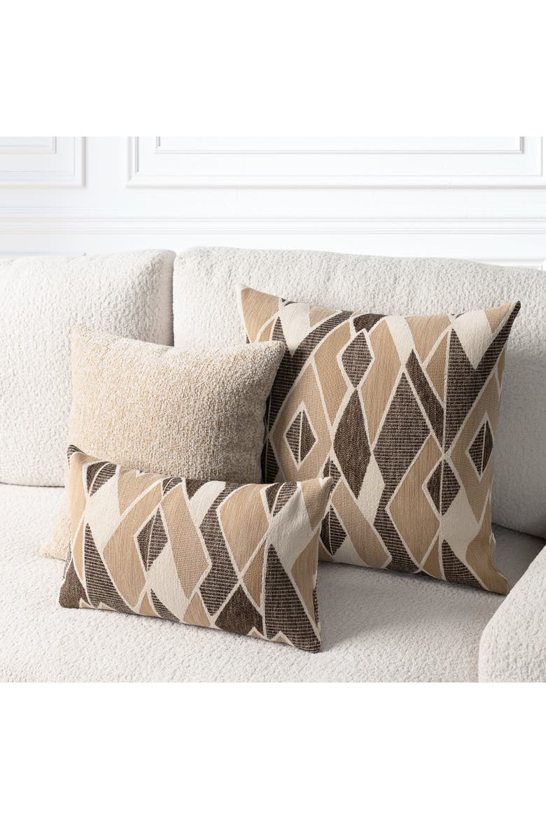 Facet Chenille Indoor & Outdoor Woven Accent Pillow & Insert, Alternate, color, Tiger's Eye