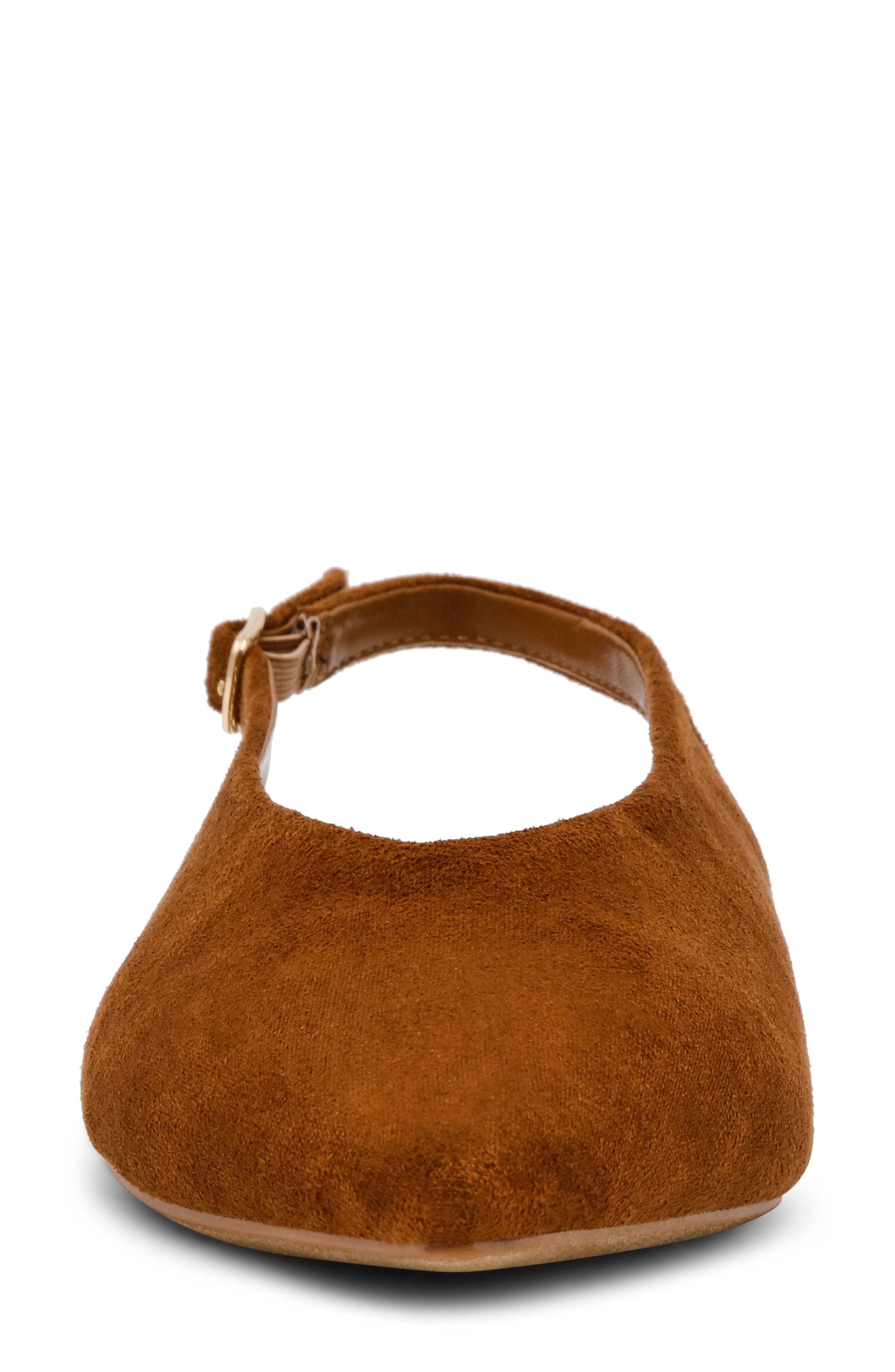Empress Pointed Toe Slingback Flat, Alternate, color, CHESTNUT