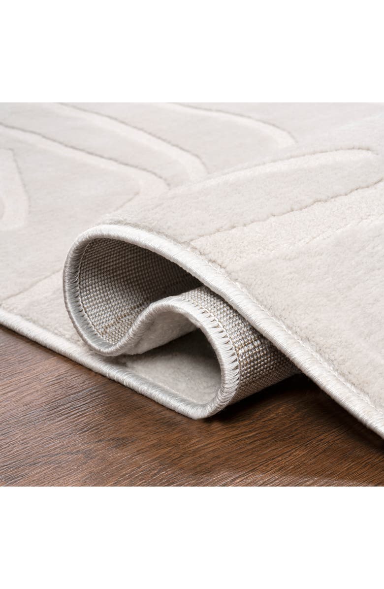 JONATHAN Y Alcina Modern Scandinavian Graphic Lines High-Low Area Rug, Alternate, color, White/Cream