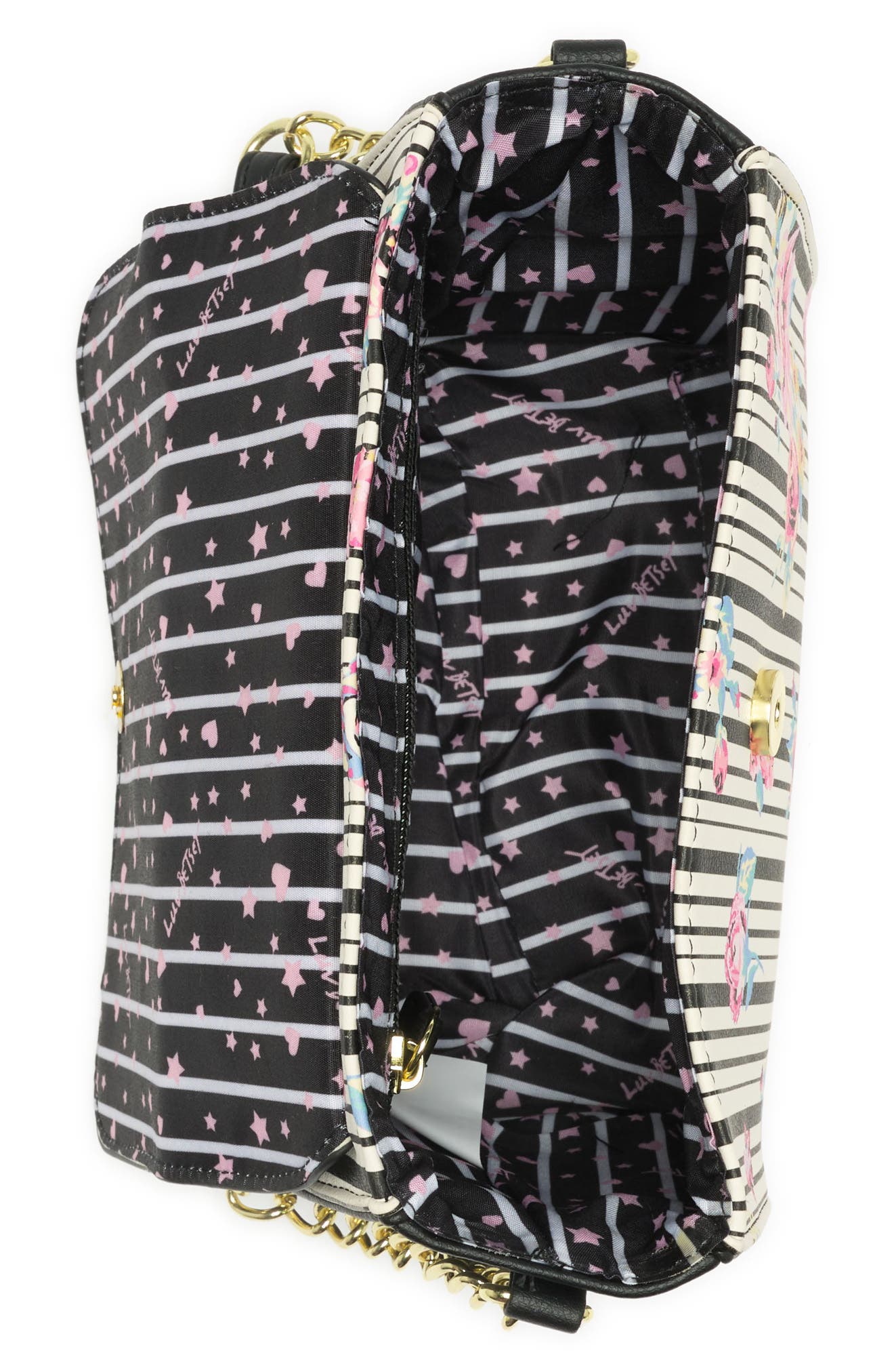 Luv Betsey by Betsey Johnson Heart Quilted Crossbody Bag, Alternate, color, 