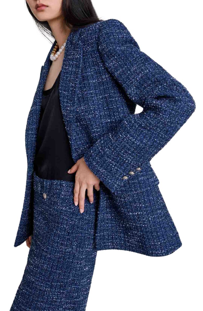 maje Tweed jacket, Alternate, color,
