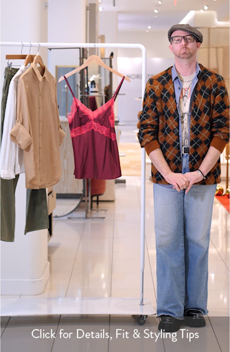 Camille Lace Trim Satin Camisole, sales video thumbnail