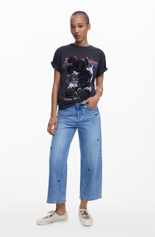 Desigual Graphic T-shirt In Gray
