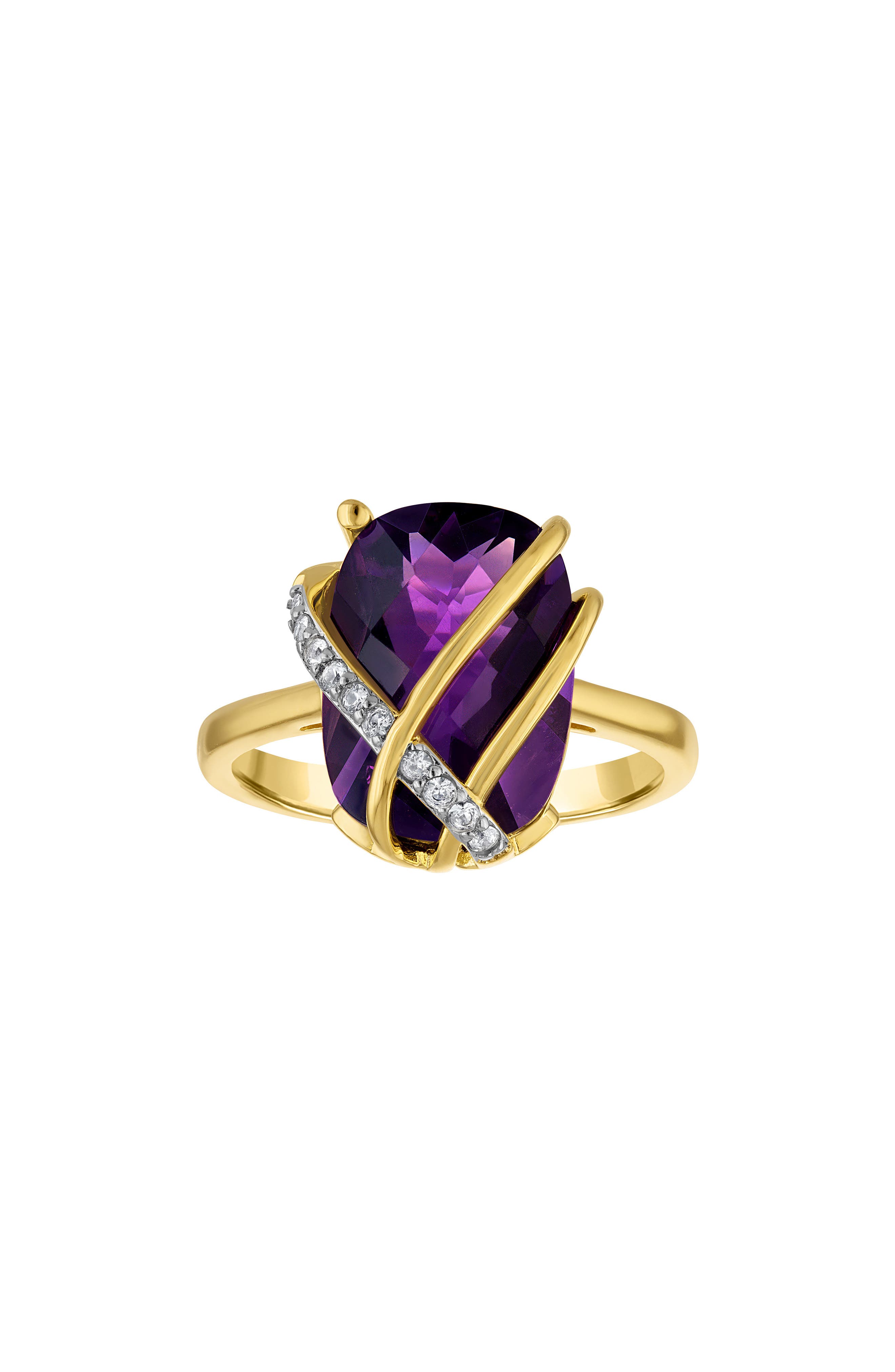 FZN Oval Cut Amethyst Cocktail Ring