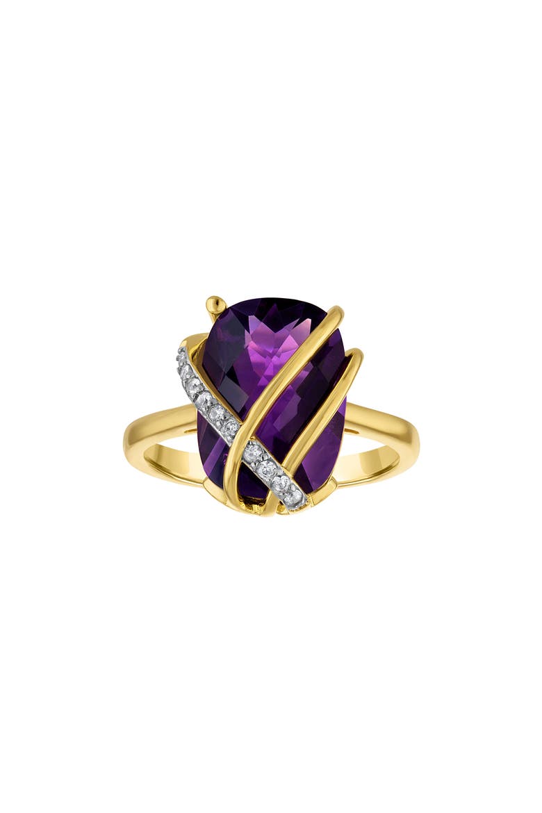 Oval Cut Amethyst Cocktail Ring, Main, color, PURPLE