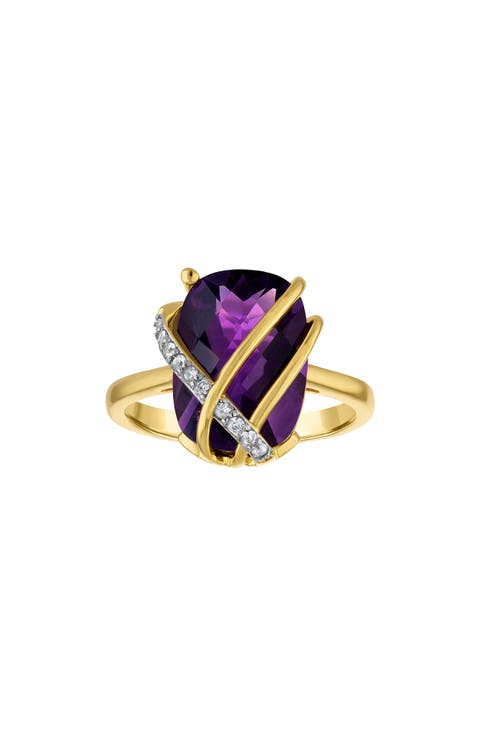 Oval Cut Amethyst Cocktail Ring