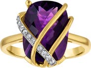 FZN Oval Cut Amethyst Cocktail Ring