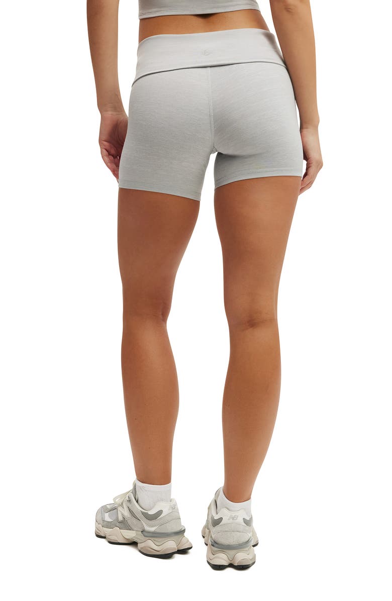 COTTON ON BODY Women
s Active Ultra Soft Roll Over Shortie Short, Alternate, color, Light Grey Marle