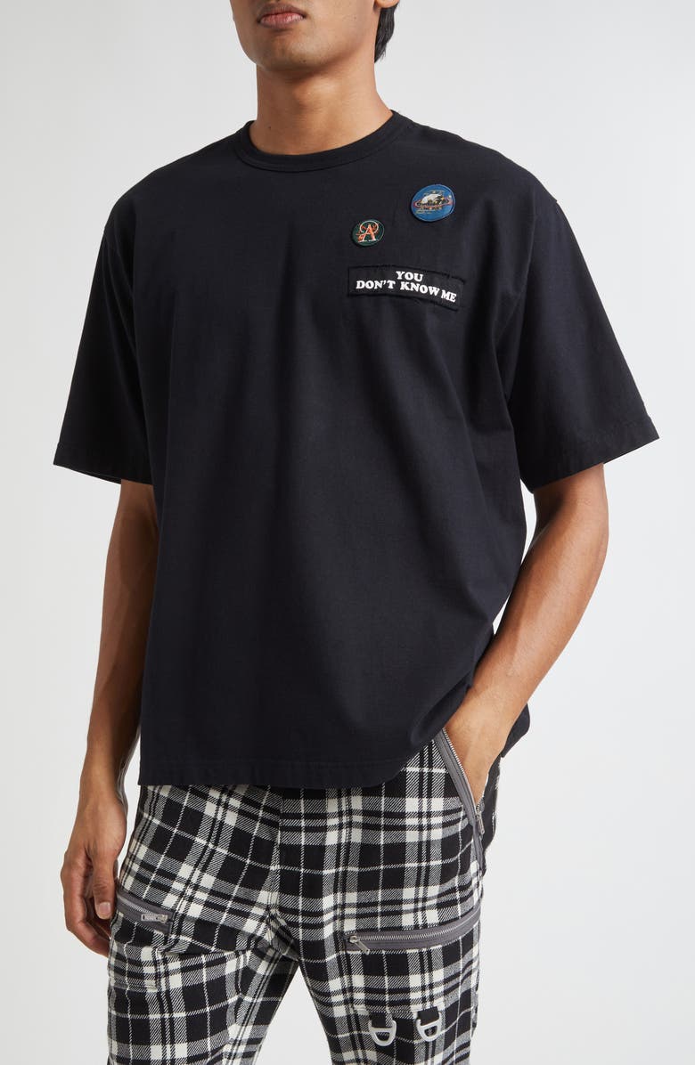 Undercover Embroidered Patch T-Shirt, Main, color, Black