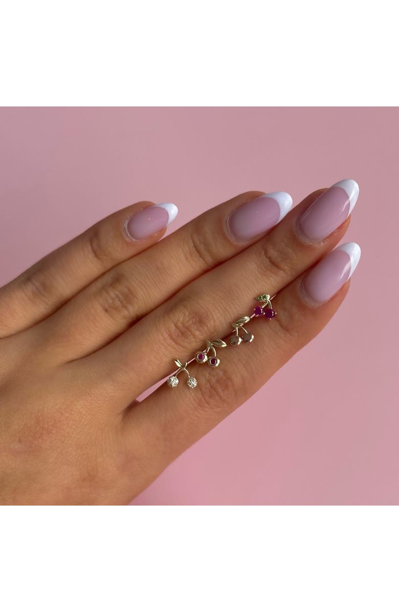 BY ADINA EDEN Solid Mini Cherry Stud Earring 14K, Alternate, color,