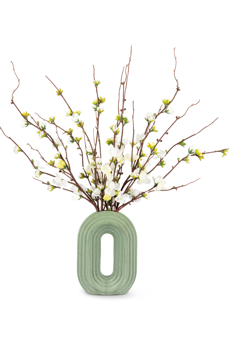 CocoBella Sage Quince Bud Arrangement, Main, color, Snow