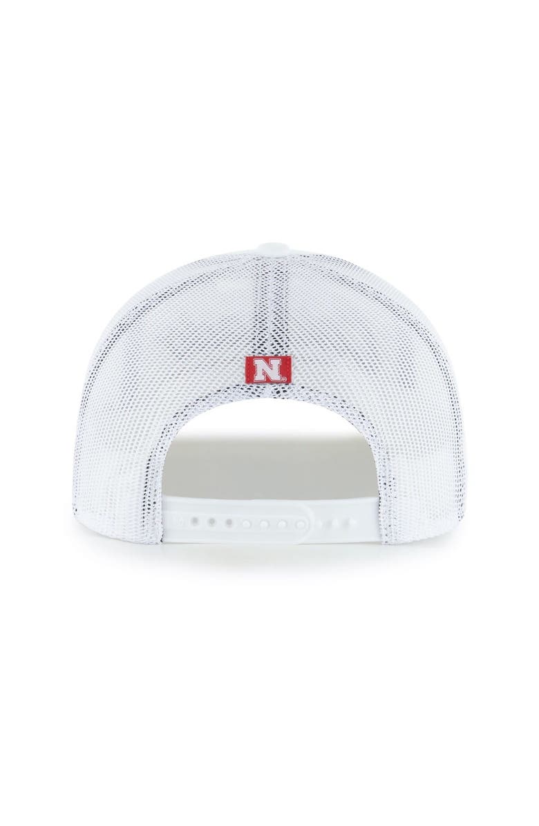 '47 Men's '47 White Nebraska Huskers Garner Rope Trucker Adjustable Hat, Alternate, color, 
