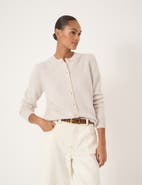 Hush Wool Blend Gathered Shoulder Cardigan