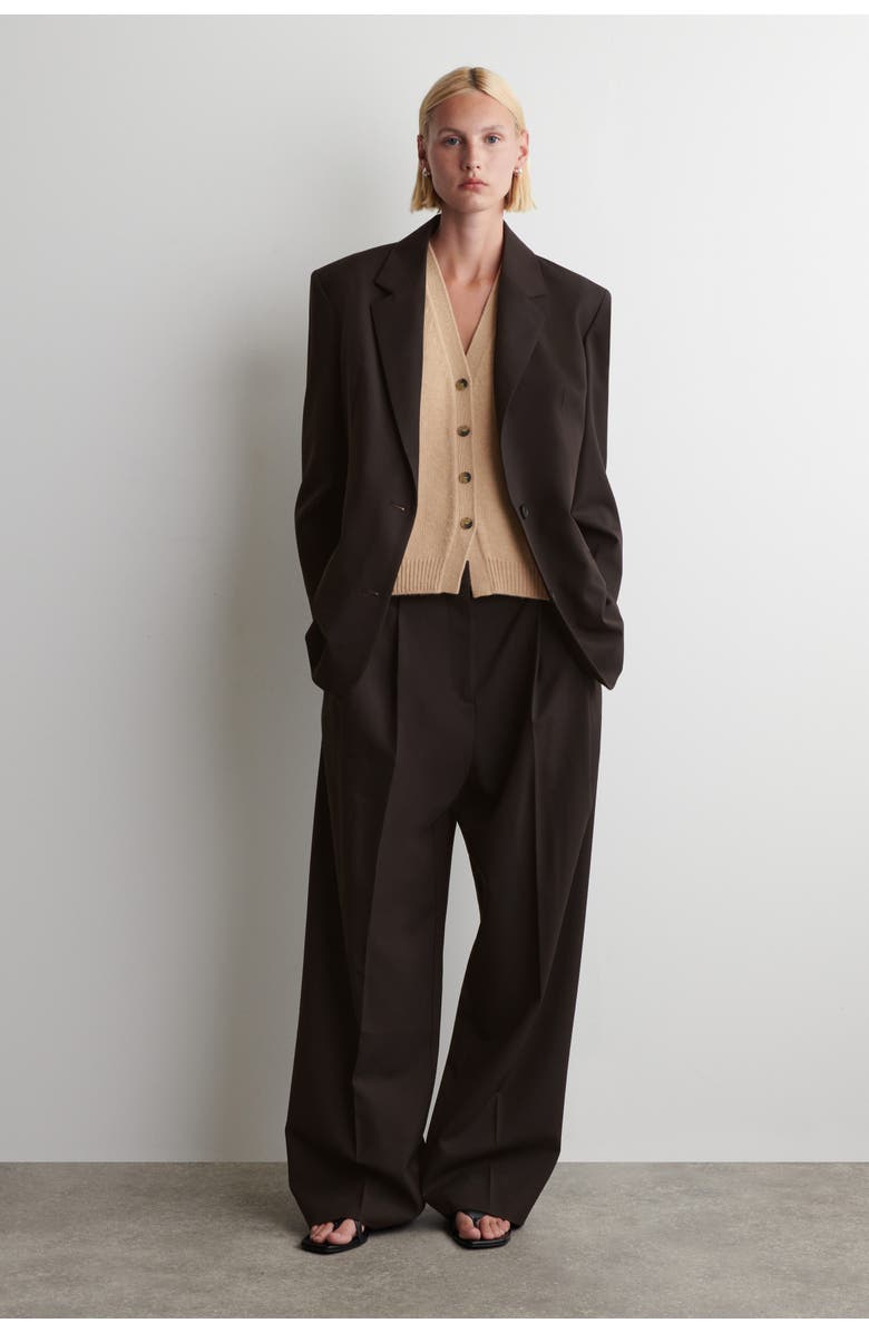 COS Knitted Cashmere-Blend Tank, Alternate, color, Beige