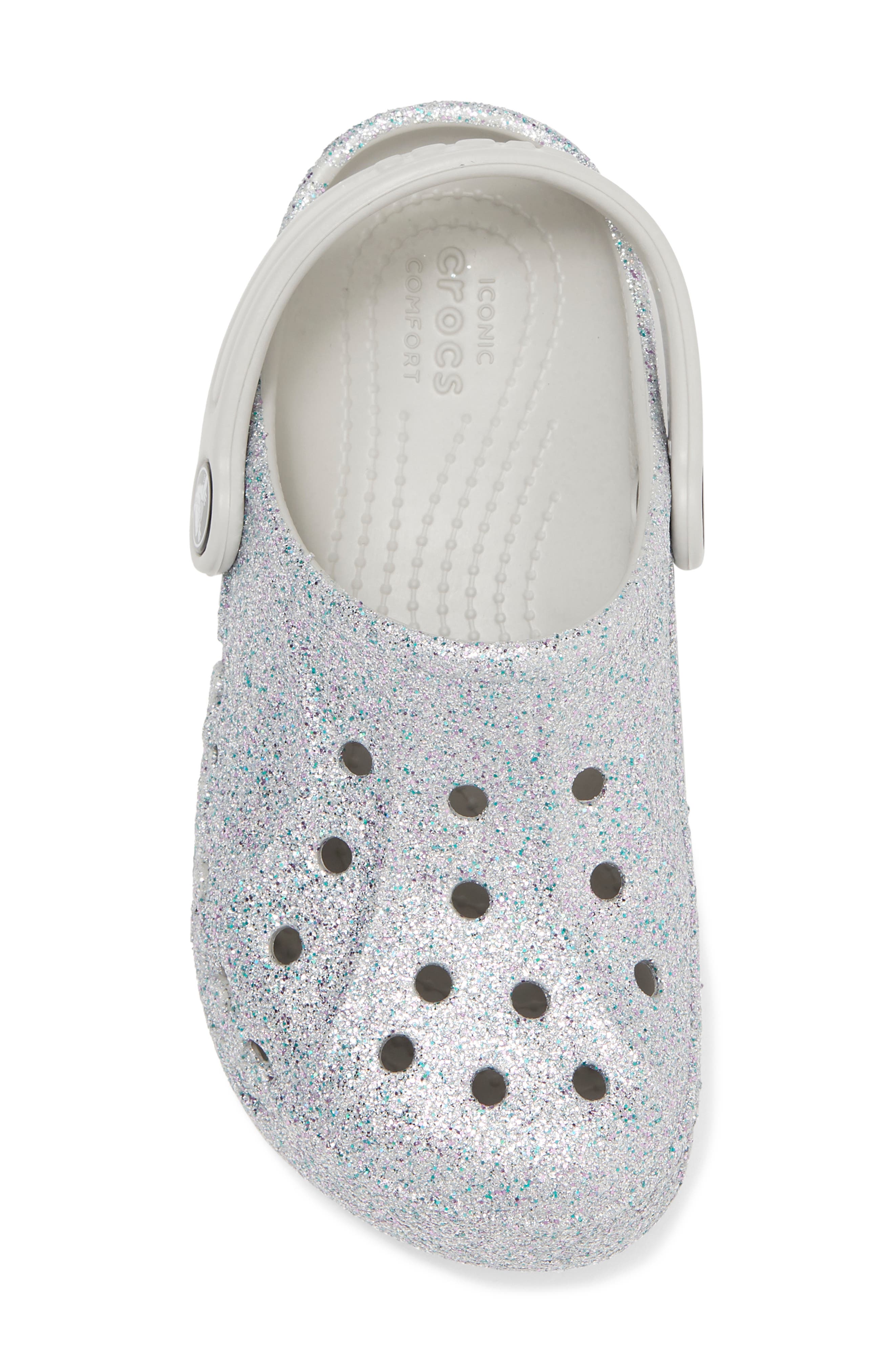 CROCS Baya Glitter Clog, Alternate, color, Silver