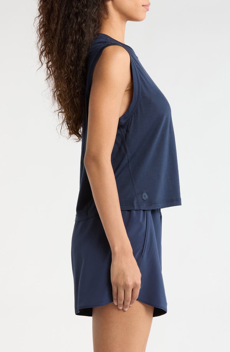 Smartwool Active Ultralite Crop Tank, Alternate, color, Deep Navy