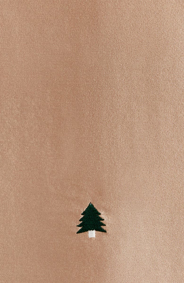 Lost Pattern Embroidered Satin Pillowcase & Sleep Mask Set, Alternate, color, Champagne