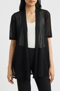 Anne Klein Semisheer Short Sleeve Cardigan