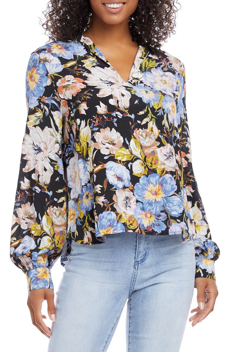 Karen Kane Spread Collar Top, Main, color,