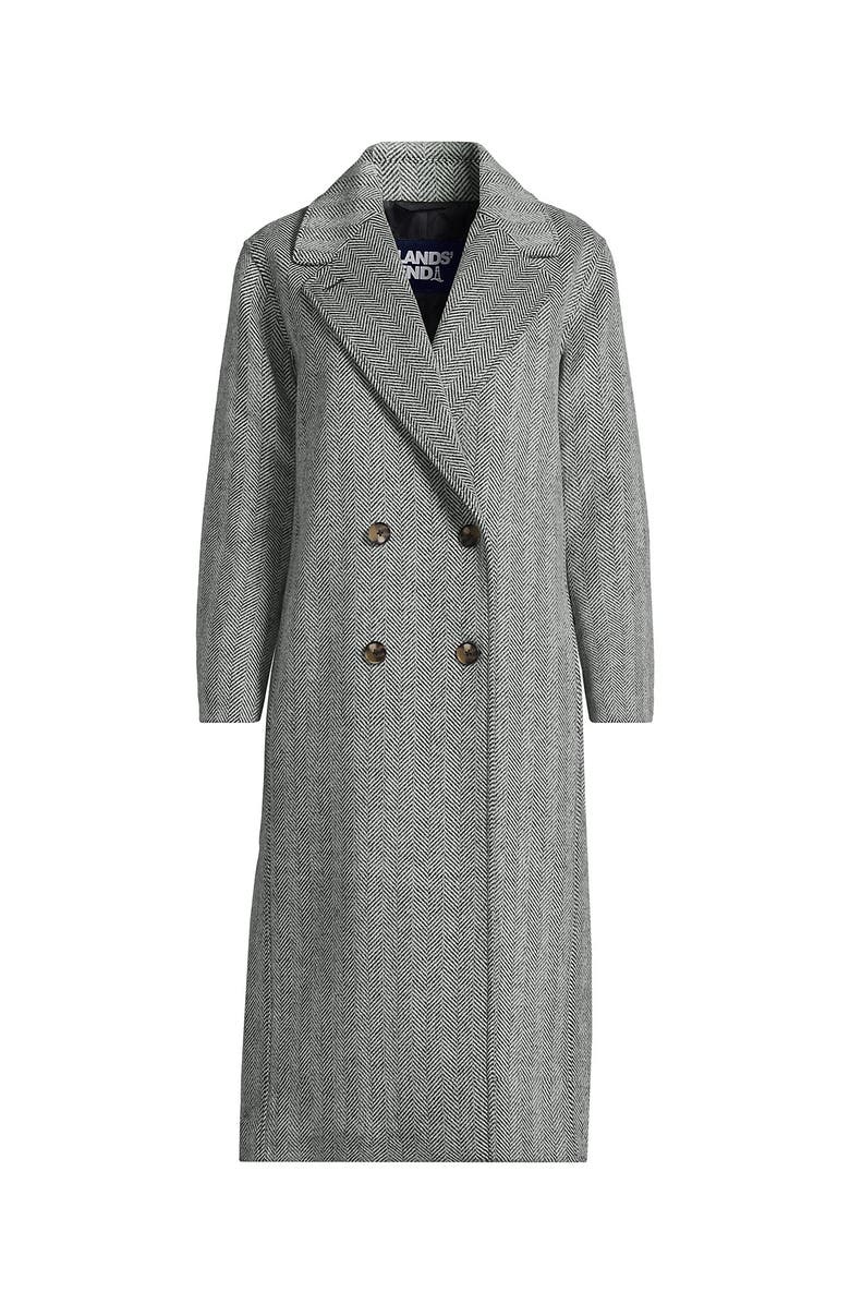 Lands' End Insulated Double Breasted Wool Coat, Alternate, color, 