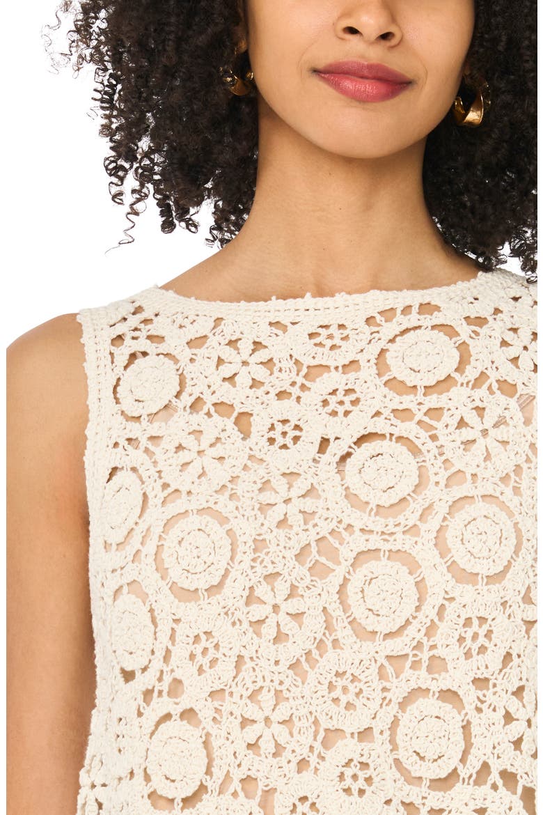 Open Knit Tank, Alternate, color, BIRCH
