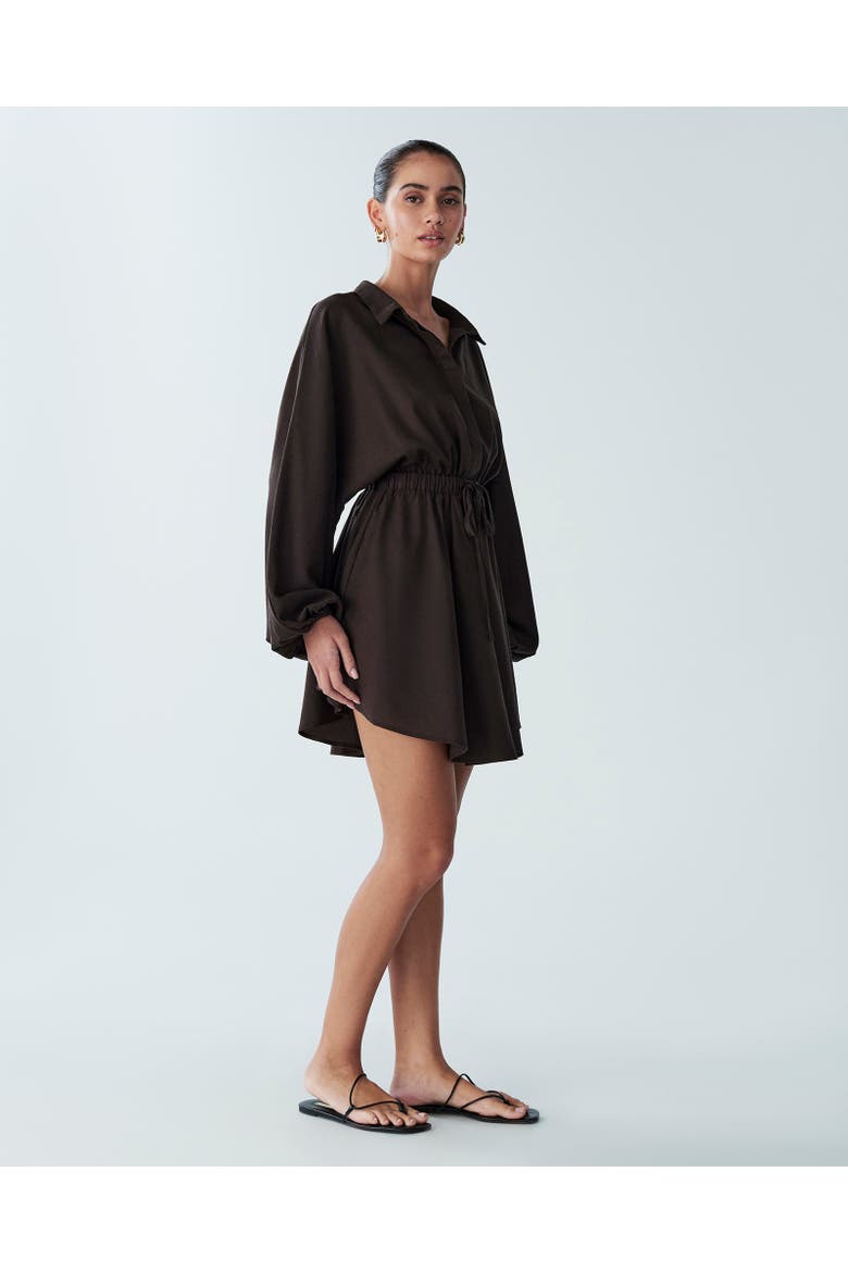 Shauna Mini Dress, Alternate, color, Chocolate