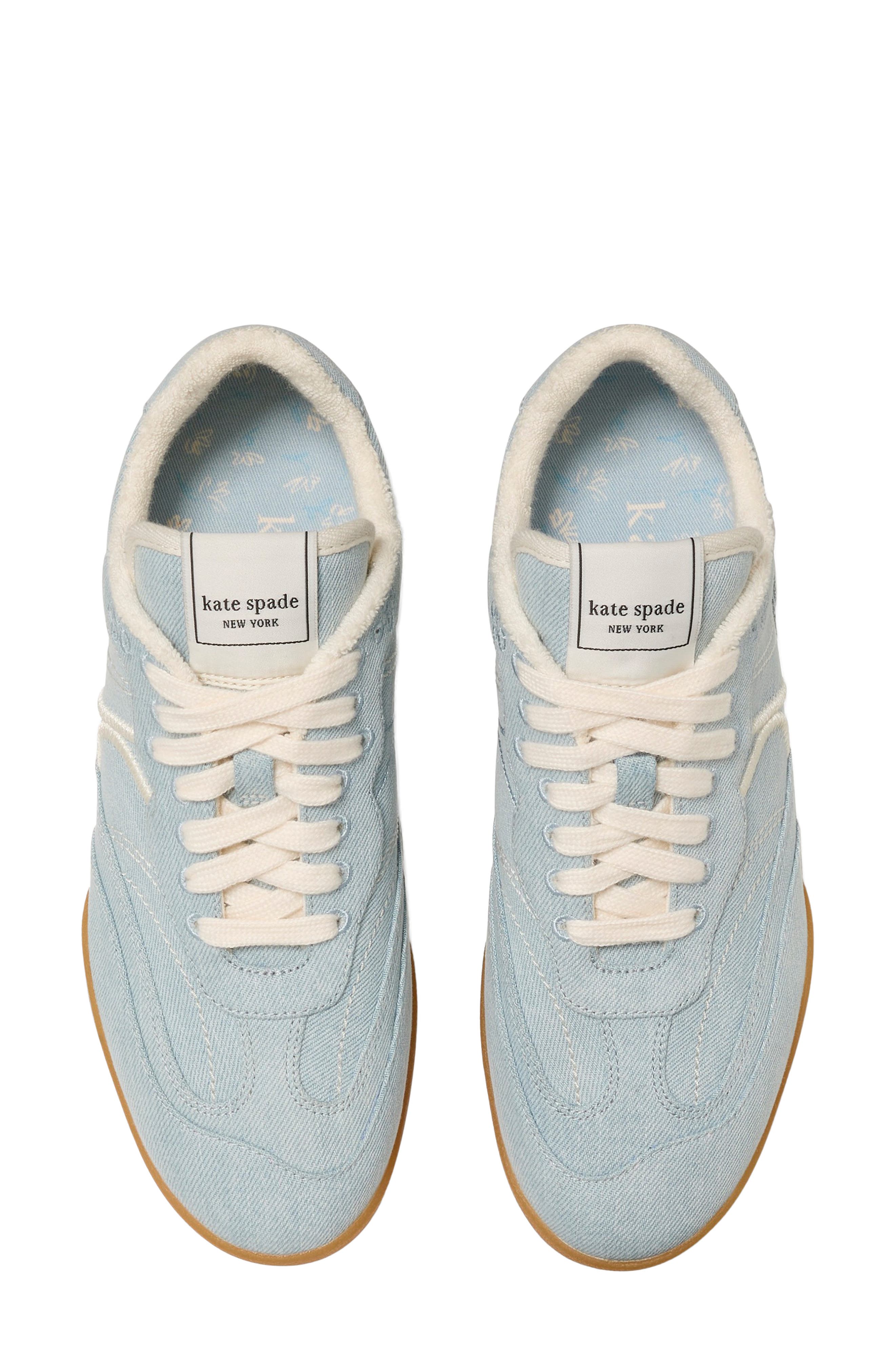 Kate Spade New York drift denim sneaker, Alternate, color, Extra Light Denim