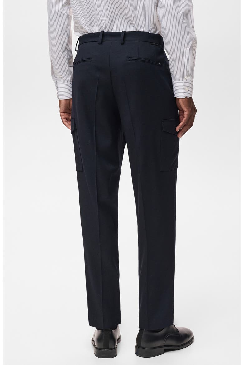 Slim Fit Thermolite® Pleated Cargo Pants, Alternate, color, NAVY