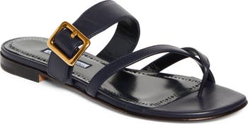 Manolo Blahnik Thalusa Flat Sandal (Women) | Nordstrom