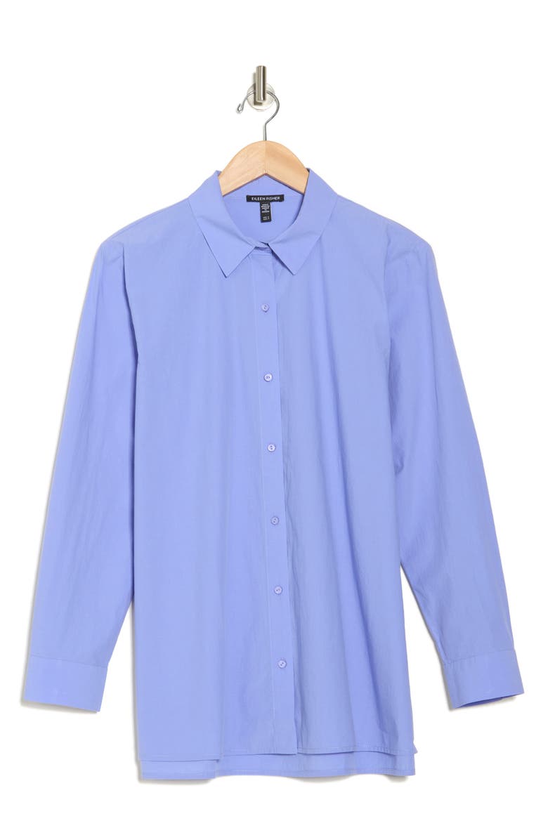 Eileen Fisher Organic Cotton Button-Up Shirt, Alternate, color, 