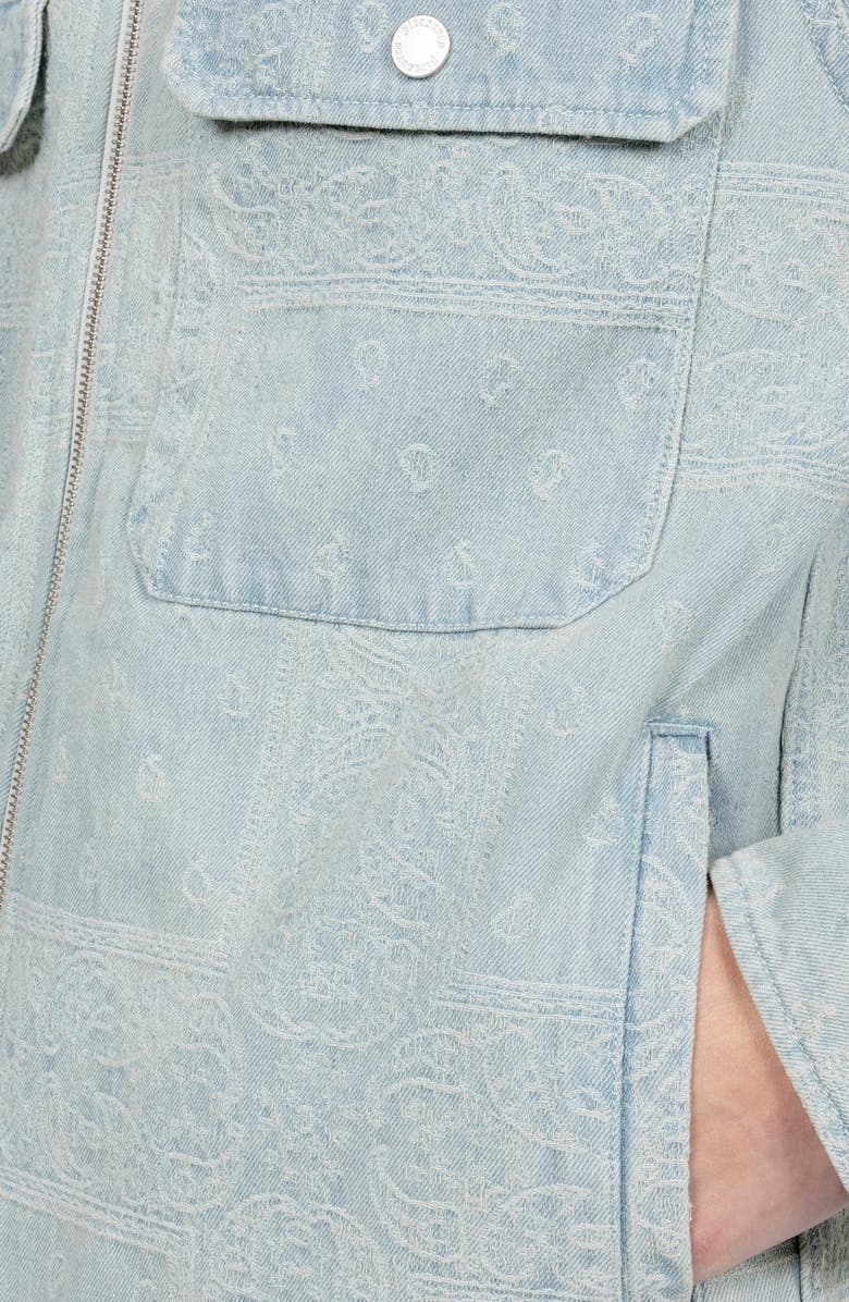 PLEASURES Merit Jacquard Denim Work Jacket, Alternate, color, 